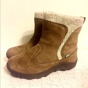 Kids suede leather boots